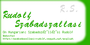 rudolf szabadszallasi business card